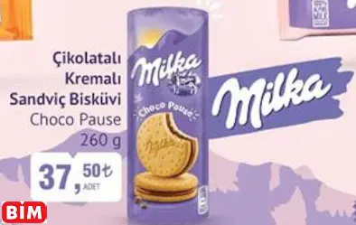 MİLKA CHOCO PAUSE  ÇİKOLATALI KREMALI  SANDVİÇ BİSKÜVİ